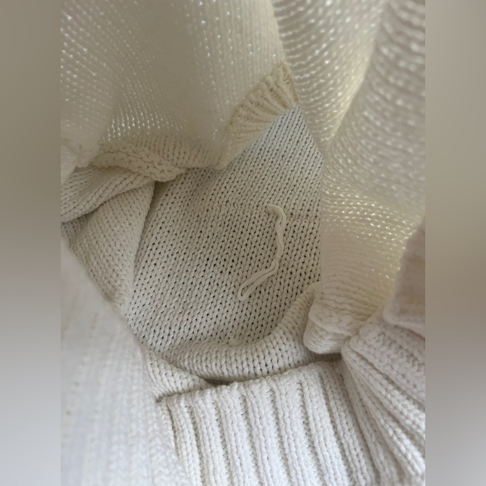 White + Warren Classic Cream white Crew Neck Sweater size Small - Picture 12 of 14